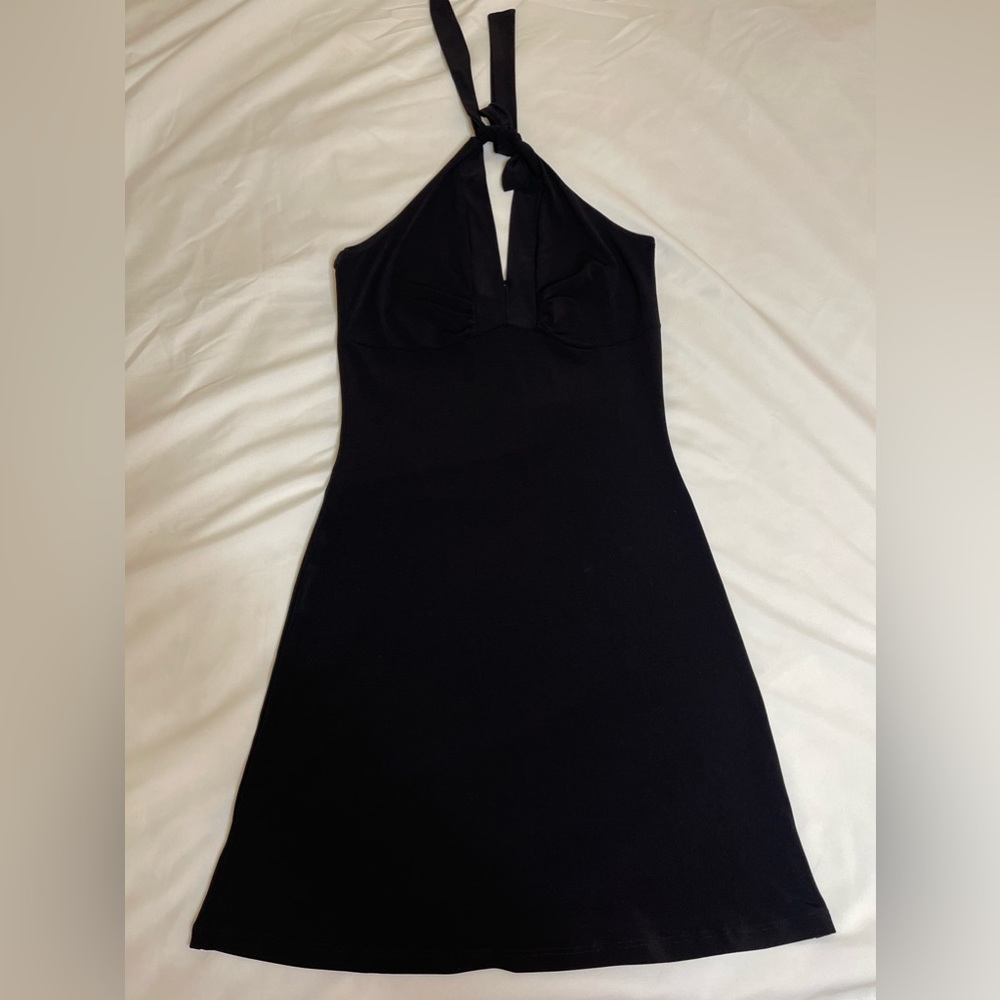 Black backless dress